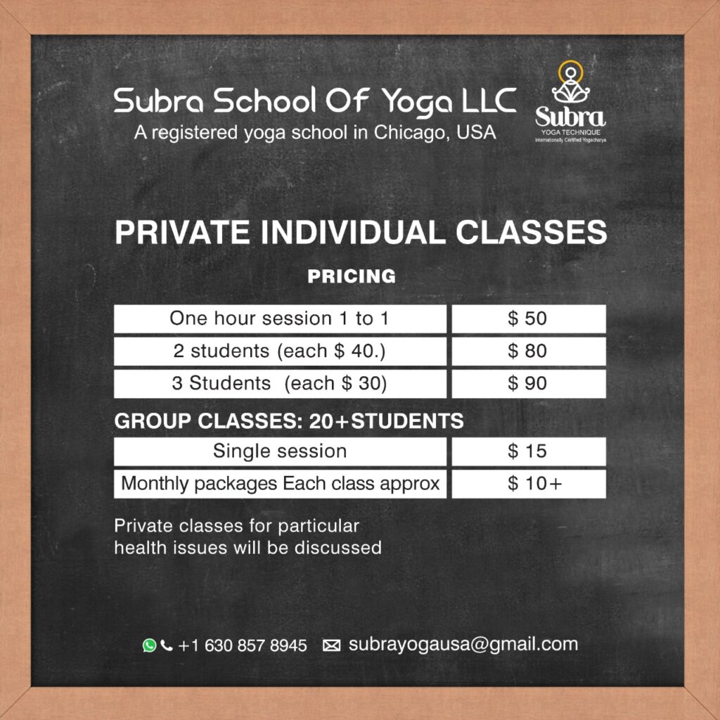 Individual Class Pricing | Subra Yoga USA